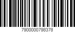Código de barras (EAN, GTIN, SKU, ISBN): '7900000798378'