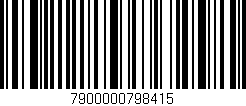 Código de barras (EAN, GTIN, SKU, ISBN): '7900000798415'
