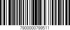 Código de barras (EAN, GTIN, SKU, ISBN): '7900000799511'