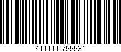 Código de barras (EAN, GTIN, SKU, ISBN): '7900000799931'
