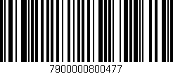 Código de barras (EAN, GTIN, SKU, ISBN): '7900000800477'