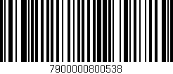 Código de barras (EAN, GTIN, SKU, ISBN): '7900000800538'