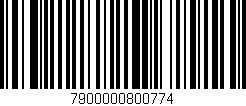 Código de barras (EAN, GTIN, SKU, ISBN): '7900000800774'