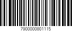 Código de barras (EAN, GTIN, SKU, ISBN): '7900000801115'