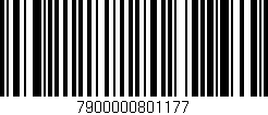 Código de barras (EAN, GTIN, SKU, ISBN): '7900000801177'