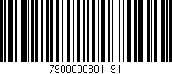Código de barras (EAN, GTIN, SKU, ISBN): '7900000801191'