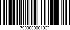Código de barras (EAN, GTIN, SKU, ISBN): '7900000801337'