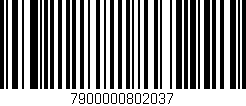 Código de barras (EAN, GTIN, SKU, ISBN): '7900000802037'