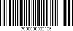 Código de barras (EAN, GTIN, SKU, ISBN): '7900000802136'
