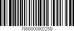 Código de barras (EAN, GTIN, SKU, ISBN): '7900000802259'