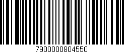 Código de barras (EAN, GTIN, SKU, ISBN): '7900000804550'
