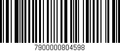 Código de barras (EAN, GTIN, SKU, ISBN): '7900000804598'