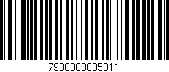 Código de barras (EAN, GTIN, SKU, ISBN): '7900000805311'