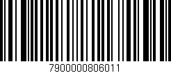 Código de barras (EAN, GTIN, SKU, ISBN): '7900000806011'