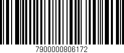 Código de barras (EAN, GTIN, SKU, ISBN): '7900000806172'