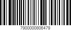 Código de barras (EAN, GTIN, SKU, ISBN): '7900000806479'