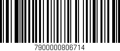 Código de barras (EAN, GTIN, SKU, ISBN): '7900000806714'