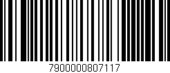 Código de barras (EAN, GTIN, SKU, ISBN): '7900000807117'