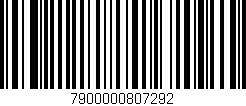 Código de barras (EAN, GTIN, SKU, ISBN): '7900000807292'