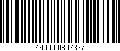Código de barras (EAN, GTIN, SKU, ISBN): '7900000807377'