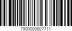 Código de barras (EAN, GTIN, SKU, ISBN): '7900000807711'