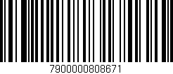 Código de barras (EAN, GTIN, SKU, ISBN): '7900000808671'