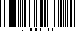 Código de barras (EAN, GTIN, SKU, ISBN): '7900000809999'