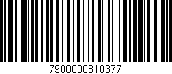 Código de barras (EAN, GTIN, SKU, ISBN): '7900000810377'