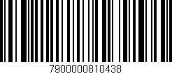 Código de barras (EAN, GTIN, SKU, ISBN): '7900000810438'