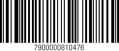 Código de barras (EAN, GTIN, SKU, ISBN): '7900000810476'