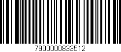 Código de barras (EAN, GTIN, SKU, ISBN): '7900000833512'