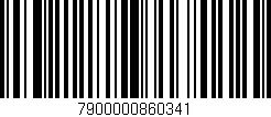 Código de barras (EAN, GTIN, SKU, ISBN): '7900000860341'