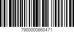 Código de barras (EAN, GTIN, SKU, ISBN): '7900000860471'
