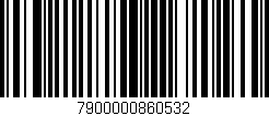Código de barras (EAN, GTIN, SKU, ISBN): '7900000860532'