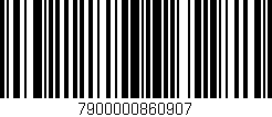 Código de barras (EAN, GTIN, SKU, ISBN): '7900000860907'