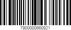 Código de barras (EAN, GTIN, SKU, ISBN): '7900000860921'