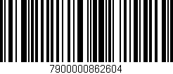Código de barras (EAN, GTIN, SKU, ISBN): '7900000862604'