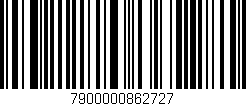 Código de barras (EAN, GTIN, SKU, ISBN): '7900000862727'