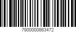 Código de barras (EAN, GTIN, SKU, ISBN): '7900000863472'