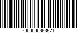Código de barras (EAN, GTIN, SKU, ISBN): '7900000863571'