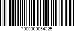 Código de barras (EAN, GTIN, SKU, ISBN): '7900000864325'