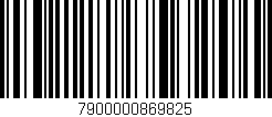 Código de barras (EAN, GTIN, SKU, ISBN): '7900000869825'