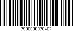 Código de barras (EAN, GTIN, SKU, ISBN): '7900000870487'