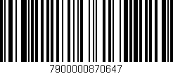 Código de barras (EAN, GTIN, SKU, ISBN): '7900000870647'