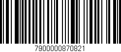 Código de barras (EAN, GTIN, SKU, ISBN): '7900000870821'