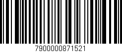 Código de barras (EAN, GTIN, SKU, ISBN): '7900000871521'