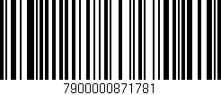 Código de barras (EAN, GTIN, SKU, ISBN): '7900000871781'