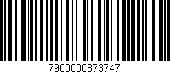 Código de barras (EAN, GTIN, SKU, ISBN): '7900000873747'