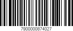 Código de barras (EAN, GTIN, SKU, ISBN): '7900000874027'