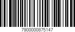 Código de barras (EAN, GTIN, SKU, ISBN): '7900000875147'